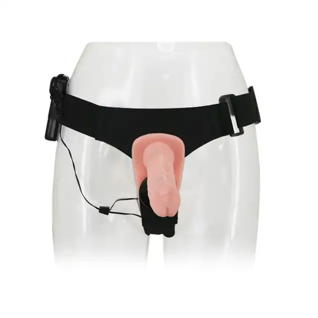 Baile - Double Vibrating Strapon. Ekscytujący podwójny strapon dla lesbijek. Mocne wibracje i  nieduże rozmiary czynią ten strap przyjemnie perfekcyjnym.