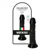 Toyz 4 Lovers - Italian Cock. Rino Black. Mały realistyczny czarny 14cm  penis z włoskiej manufaktury.