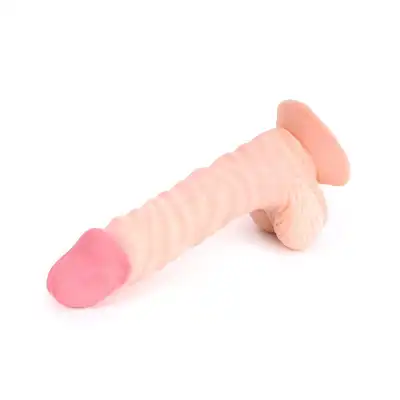 Kiotos Cox - Flesh 033. Dildo o falowanej strukturze 22 cm