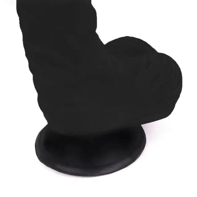 Kiotos Cox - Flesh 033. Czarne falowane dildo 22 cm