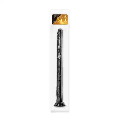Jet - Black Mamba 19". Czarne długie i elastyczne dildo z przyssawką, 49,7 cm!