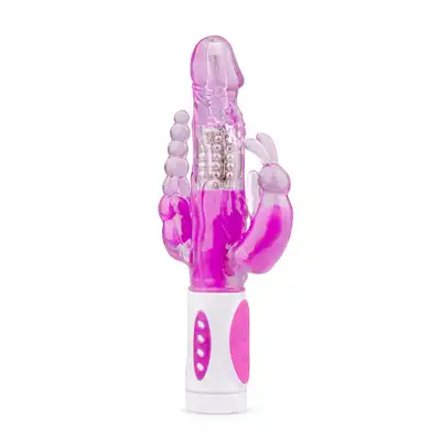 Easy Toys - Raving Rabbit Vibrator. Potrójny wibrator waginalno-analny z rotującymi kuleczkami. G-spot. 2 silniki. 12 programów. Fantastyczny.