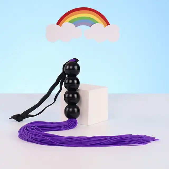 Silicone Whip Purple 14" - Fetish Boss Series