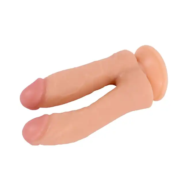 Kiotos Cox - Flesh 030. Dildo do podwójnej penetracji 19 cm