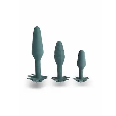 Maia Novelties - Doobies. Zestaw korków analnych. Kształt liści konopii na końcówkach