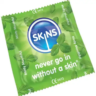 Skins - Minty Mouthful 1 szt. Prezerwatywa o zapachu mięty 