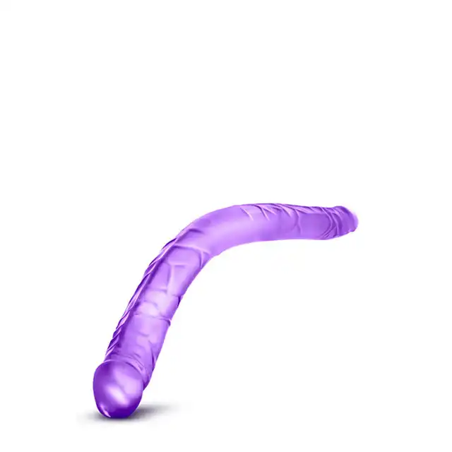 B Yours - Double Dildo 16 inch. Super elastyczne podwójne dildo 40,6 cm. Fioletowe