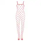 Obsessive - Bodystocking N102 czerwone S/M/L. Drapieżny i namiętnie czerwony 