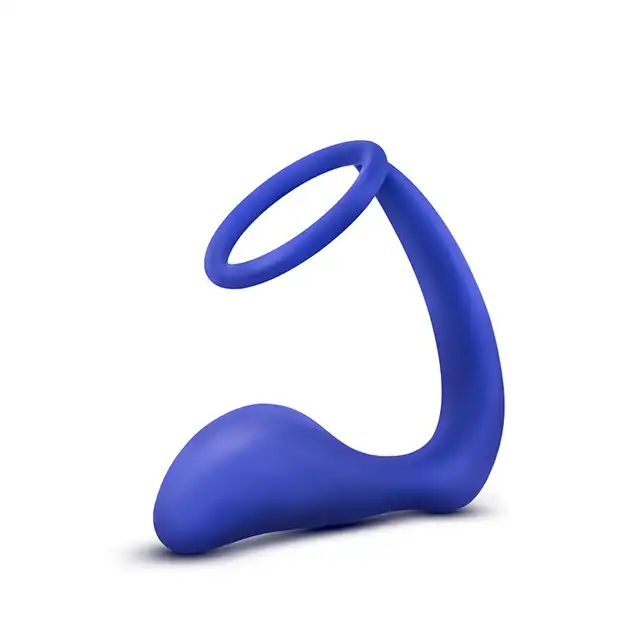 Blush - Performance Cock Ring Plug Indigo - unikalna wtyczka z ringiem! 