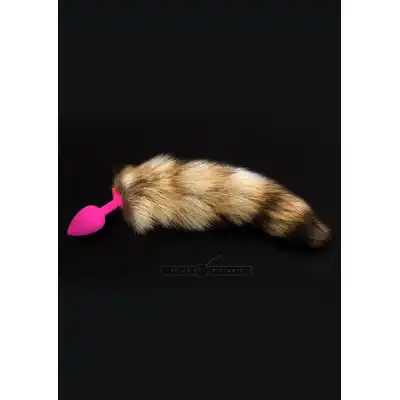 Dolce Piccante - Jewellery Silic Striped Tail S - plug z ogonem w rozmiarze S. Piękne podkreślenie pośladków 