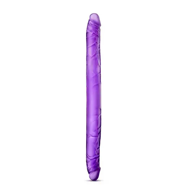 B Yours - Double Dildo 16 inch. Super elastyczne podwójne dildo 40,6 cm. Fioletowe
