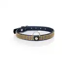 Fetish Boss Series - Collar with Crystals. Złota obroża z kryształkami. Zabłyśnij przed swoim partnerem z kryształami na swojej szyi.