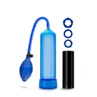 Quickie Kit - Go Big Blue - niebieska pompka do penisa