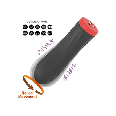 Stymulator-Rechargeable Silicone Touch Vibrator USB 10 Functions - Black