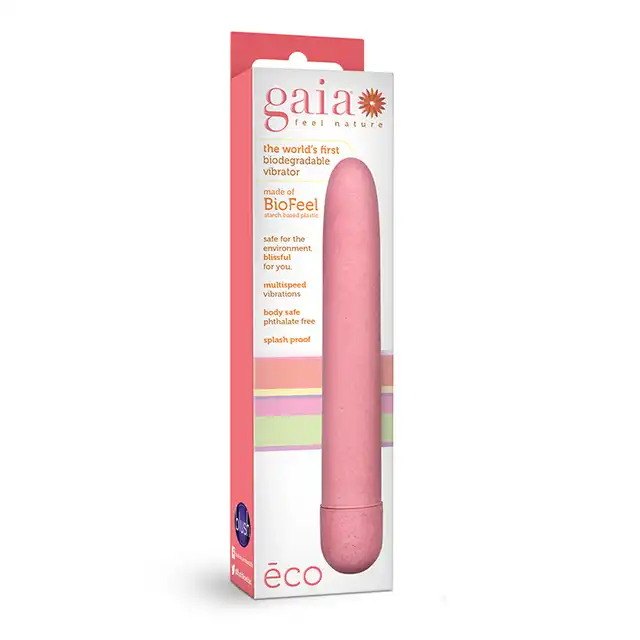 Gaia - Eco Vibe Coral. Biodegradowalny wibrator 14,5 cm. Mocne wibracje!