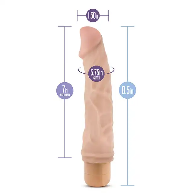 Dr. Skin - Vibe 6 Flesh - 21,5 cm wibrator o żylastej strukturze z niesamowitymi wibracjami!