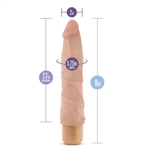 Dr.Skin -Cock Vibe 1 Flesh. Realistyczny wibrator z miękkiego materiału 19,5 cm