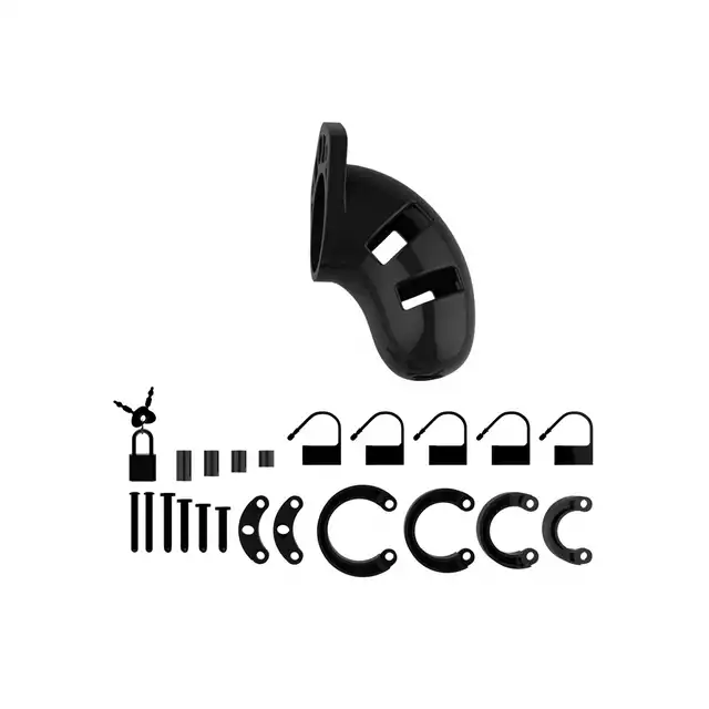 ManCage 01 -  Chastity Cage - Black. Profesjonalny męski pas cnoty. Rozmiar 90mm. Bestseller.
