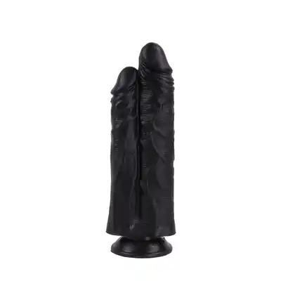 Kiotos Cox - Flesh 029. Podwójne czarne dildo 6 cm średnicy 