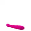 Lush - Kira Velvet. Różowy silikonowy wibrator z króliczkiem. Ruch posuwisty, grzanie i wibracje