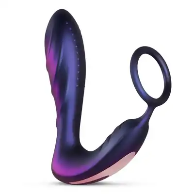 Hueman - Black Hole Anal Vibrator Cockring. Kosmiczny masażer prostaty z ringiem. 10 trybów