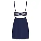 Obsessive - Drimera babydoll i stringi niebieska L/XL.Kusząca głębia granatu