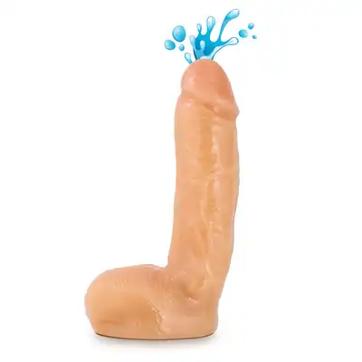 Blush - Hung Rider Rex 8inch Squirting Dong - tryskające, długie, żyłkowate dildo 