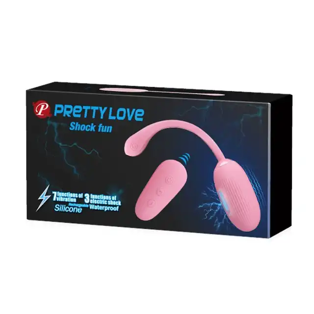 Pretty Love - Shock Fun. Silikonowe jajeczko z elektrostymulacją i pilotem 