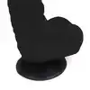 Kiotos Cox - Flesh 033. Czarne falowane dildo 22 cm