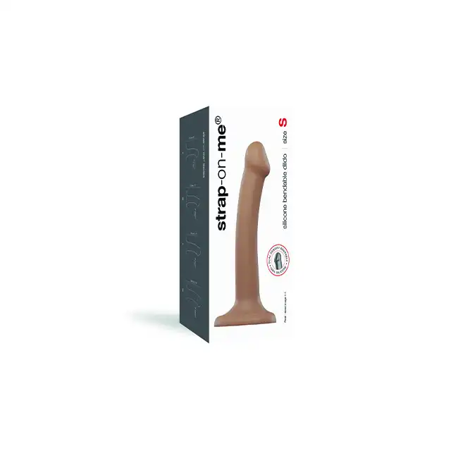 Strap-On-Me - Semi-Realistic Dildo Caramel - giętkie dildo o pięknym karmelowym kolorze