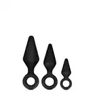 Luxe - Discover Black. Wibrujący plug analny 10 trybów. Silikon 