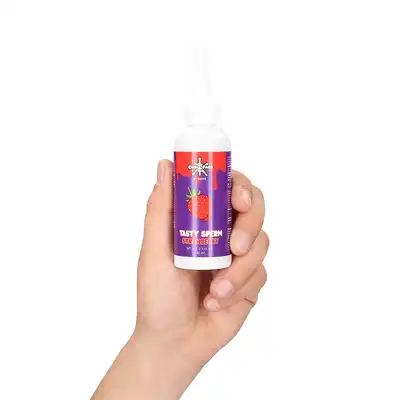Cumface- Tasty Sperm Strawberry 80 ml. Pyszna sztuczna sperma do gry. Słodka truskawka