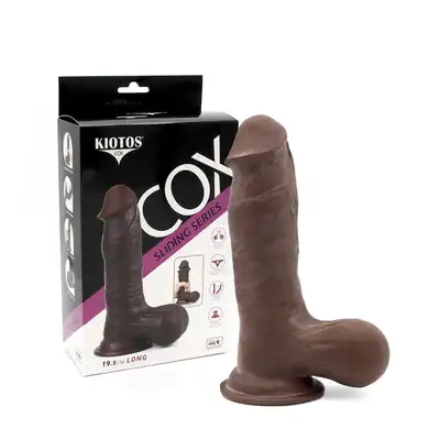 Kiotos - Cox Sliding Skin 01-Black - niesamowicie realistyczne dildo ze ślizgającą się skórą!