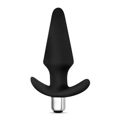 Luxe - Discover Black. Wibrujący plug analny 10 trybów. Silikon 