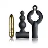 Be Mine - Black Silhouette Set - fantastyczny zestaw - wibrator, ring oraz korek analny