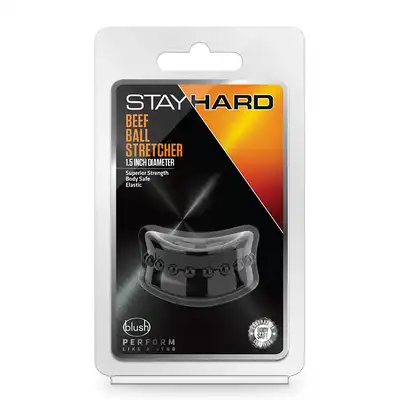 Stay Hard - Beef Ball Stretcher - czarny ring wzmacniający erekcję
