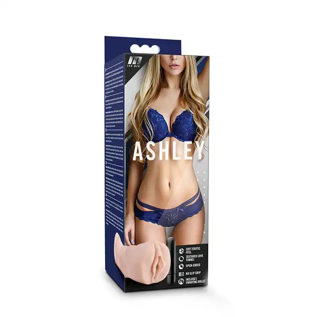 M for Men - Ashley Vanilla. Wibrująca i super miękka wagina z  cyberskóry X5!