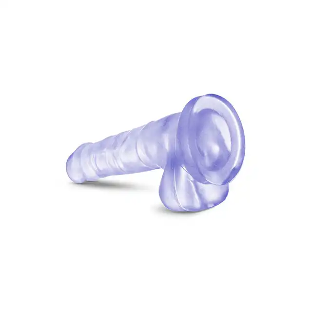 B Yours - Sweet N Hard 4 Clear. Miękkie dildo z magicznie błyszczącego materiału 