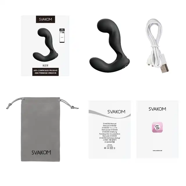 Svakom - Iker App USB. Silikonowy masażer prostaty na aplikację. 2 silniczki