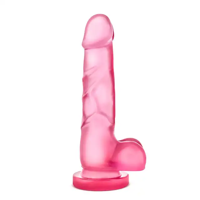 B Yours - Sweet N Hard 4 Pink. Miękkie różowe dildo z mocną przyssawką. Słodycz doznań 