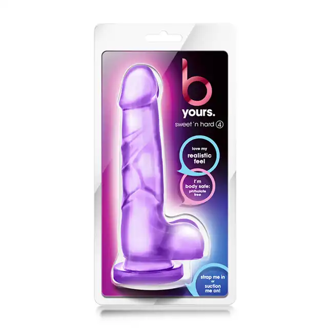 B Yours - Sweet N Hard 4 Purple. Realistyczne żelowe dildo w kolorze fioletowym