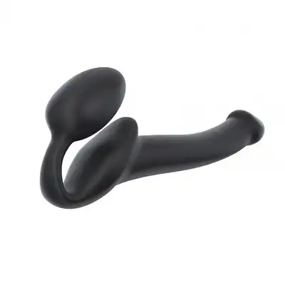 Strap-On-Me - Semi-Realistic Bendble Black S - jedyne w swoim rodzaju dildo z korkiem analnym