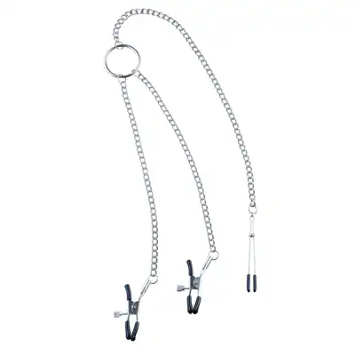  Steamy Shades - Nipple Clamps&amp;Tweezer Clit. Zaciski na sutki i łechtaczkę  