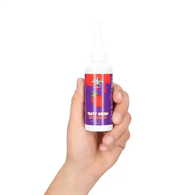 Cumface- Tasty Sperm Strawberry 80 ml. Pyszna sztuczna sperma do gry. Słodka truskawka