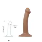 Strap-On-Me - Semi-Realistic Dildo Caramel - giętkie dildo o pięknym karmelowym kolorze