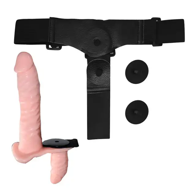 Baile - Double Vibrating Strapon. Ekscytujący podwójny strapon dla lesbijek. Mocne wibracje i  nieduże rozmiary czynią ten strap przyjemnie perfekcyjnym.