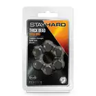Stay Hard - Thick Bead Ring - ring na penisa, który zapewni długa erekcje