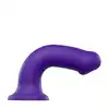 Strap-On-Me - Semi-Realistic Dildo Purple - giętkie dildo o elektryzującym, fioletowym kolorze