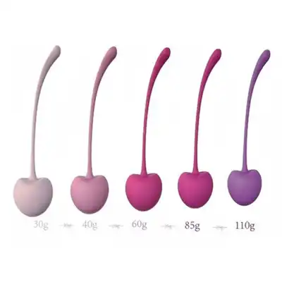 Shibari - Pleasure Cherry Kegel Balls - Ekskluzywny Zestaw Kulek Progresywnych - 5 szt  różne wagi.