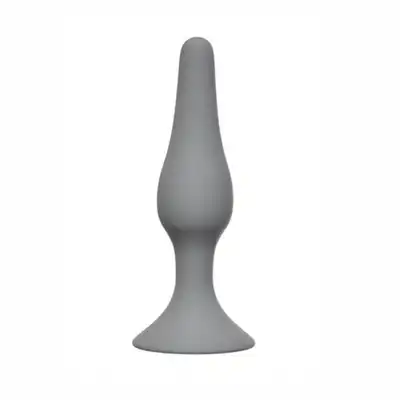 Slim Anal Plug Medium Grey - Silikonowa , super gładka wtyczka analna